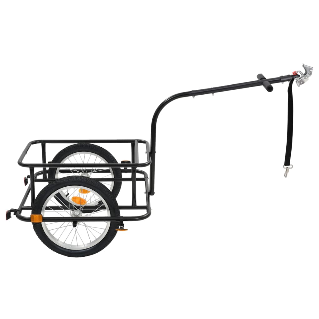 vidaXL Príves na bicykel, čierny 50 l