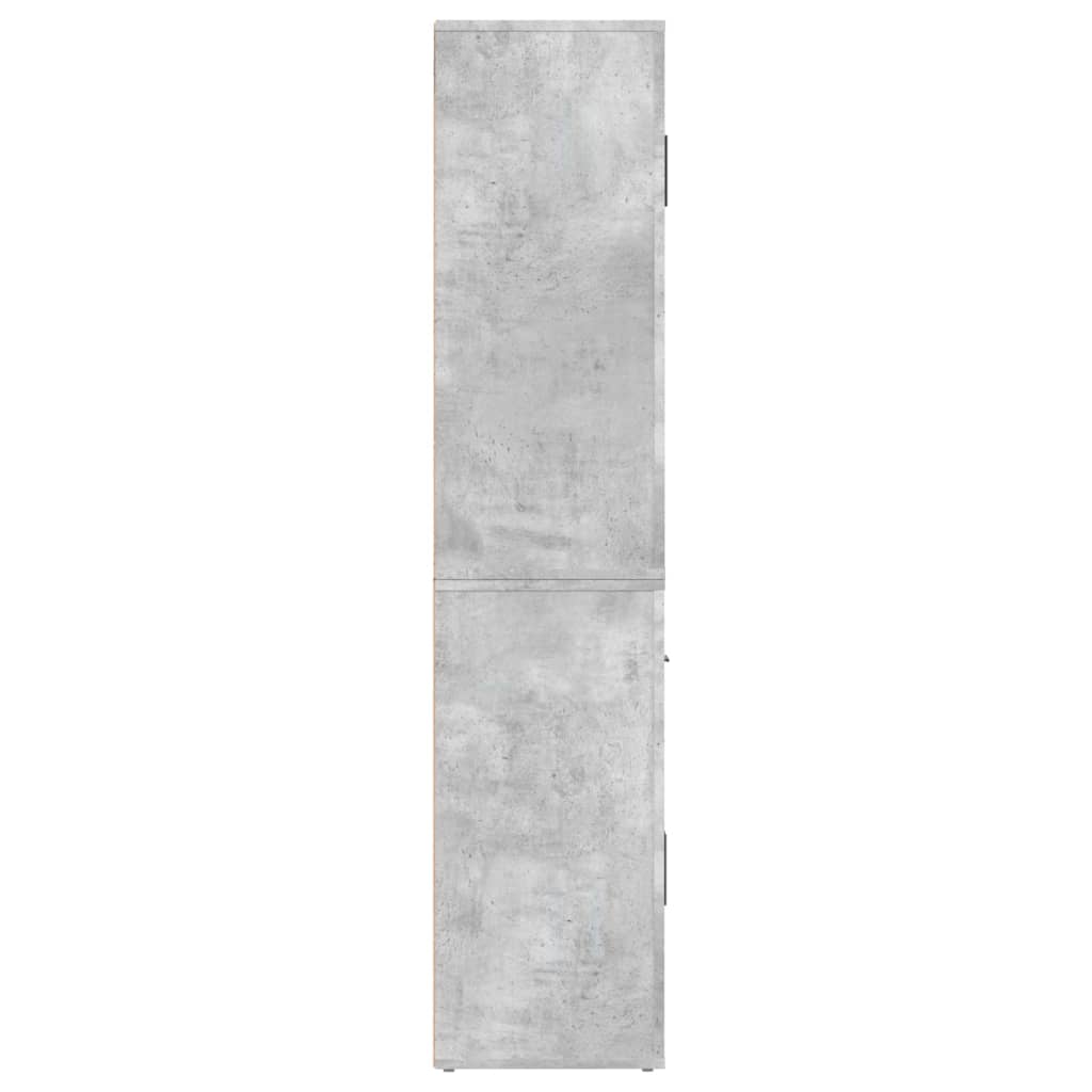 vidaXL Vysoká skrinka betónovo sivá spracované drevo