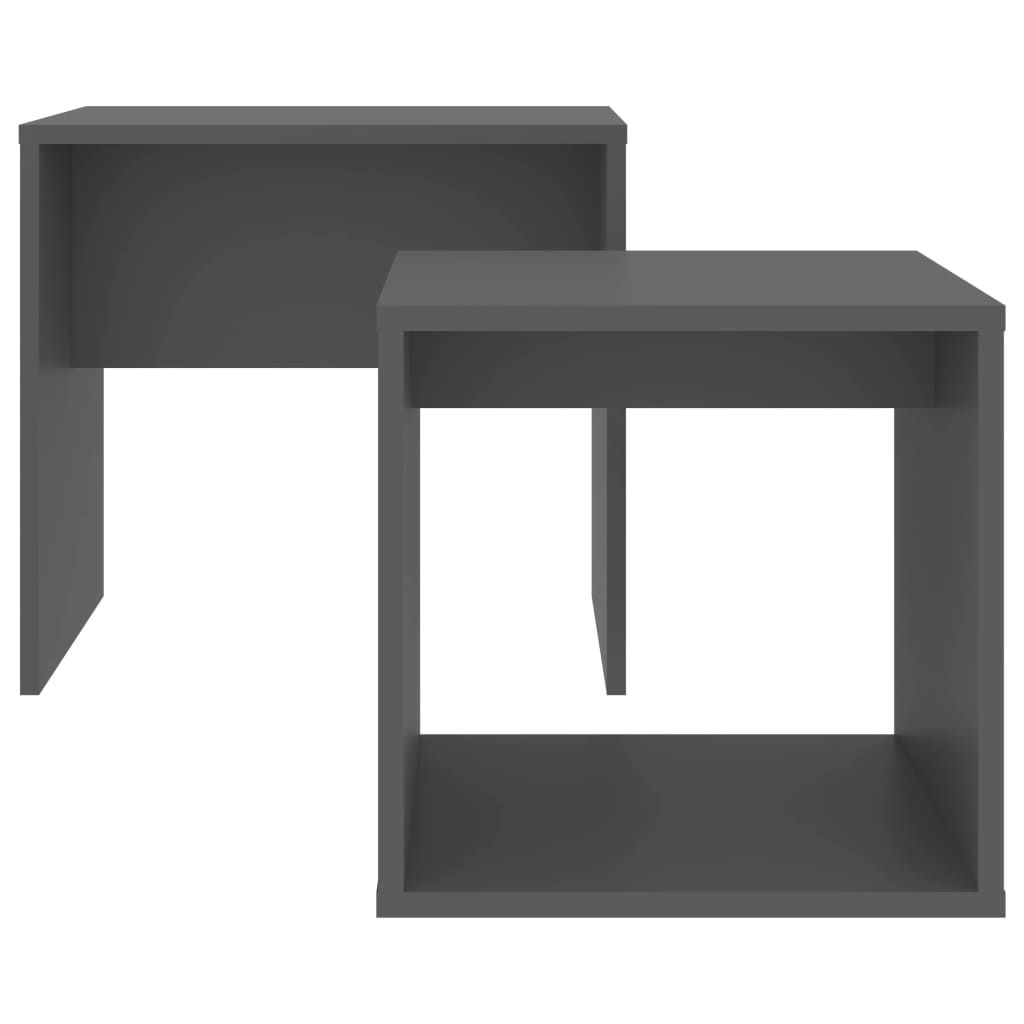 vidaXL Sada konferenčných stolíkov sivá 48x30x45 cm drevotrieska