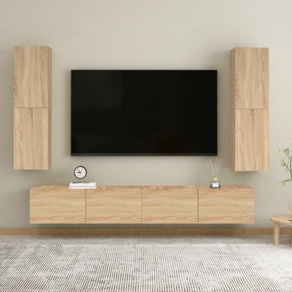 vidaXL TV skrinka, dub sonoma 30,5x30x110 cm, kompozitné drevo