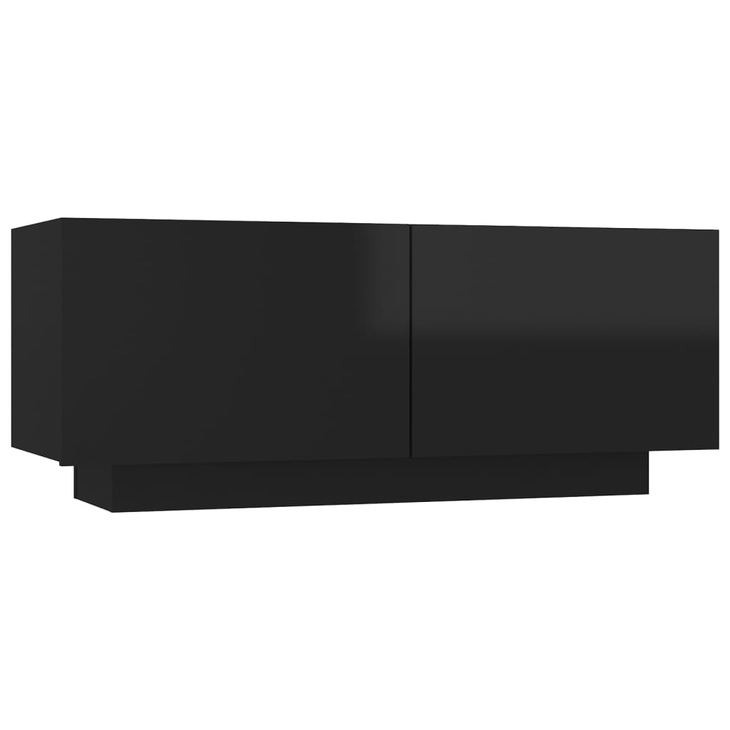 vidaXL TV skrinka lesklá čierna 100x35x40 cm drevotrieska