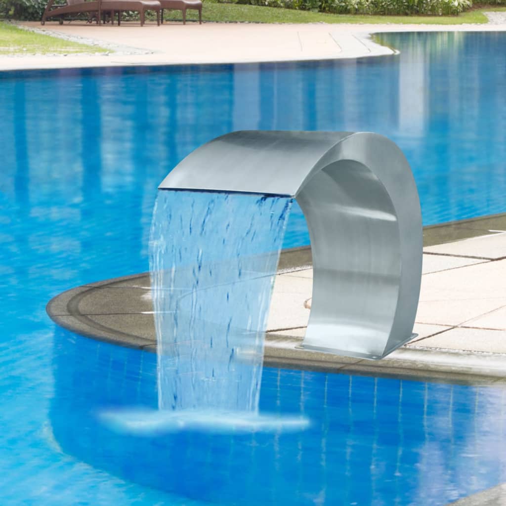 vidaXL Záhradný vodopád/bazénová fontána,nehrdzavejúca oceľ 45x30x60cm