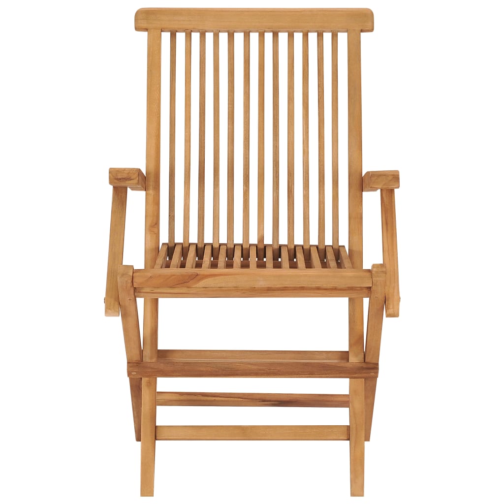 vidaXL Skladacie záhradné stoličky z tíkového dreva, 8 ks