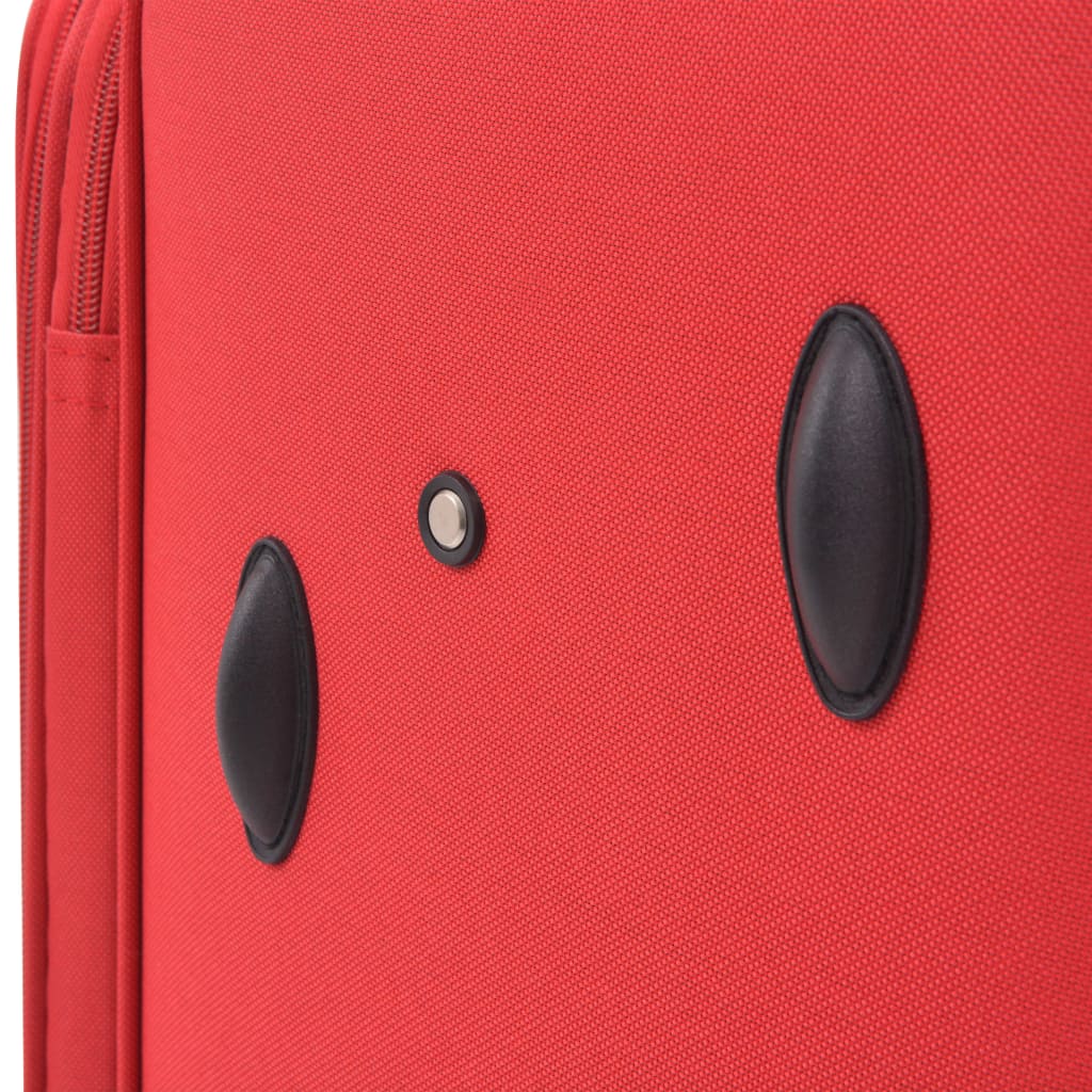 vidaXL Sada 3 cestovných kufrov, červená