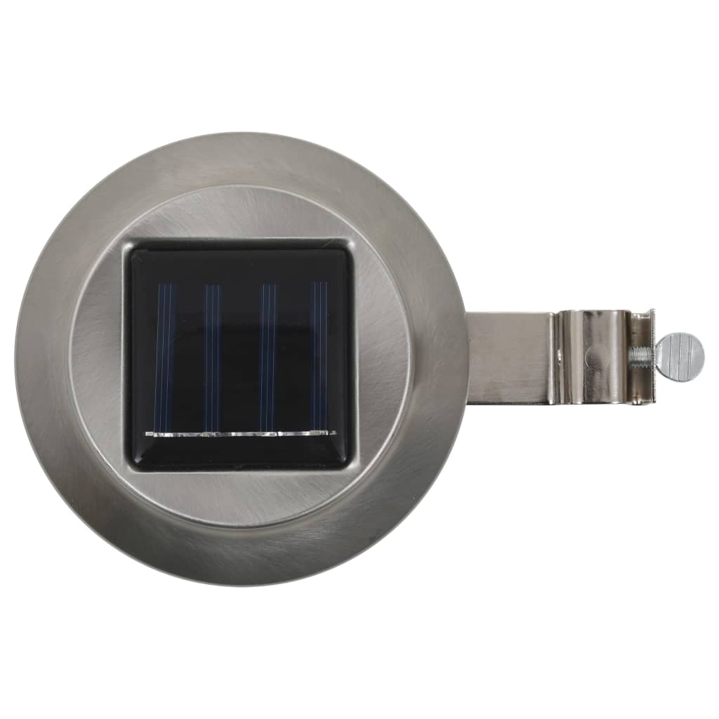vidaXL Vonkajšie solárne svietidlá 12 ks biele 12 cm LED okrúhle
