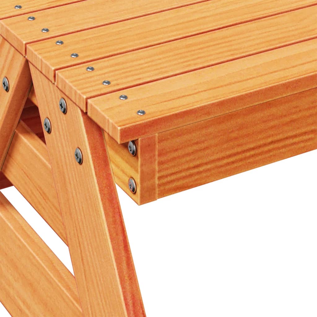 vidaXL Piknikový stôl pre deti voskový 88x97x52 cm borovicový masív