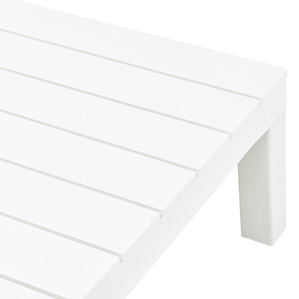 vidaXL Záhradný stôl biely 78x78x31 cm plastový