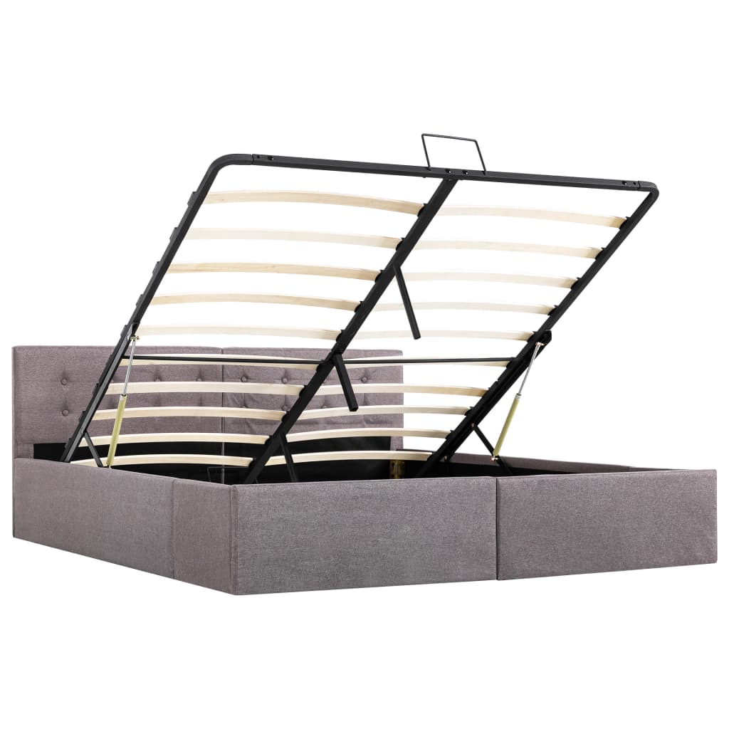 vidaXL Hydraulický posteľný rám+úložný priestor, látka 160x200 cm