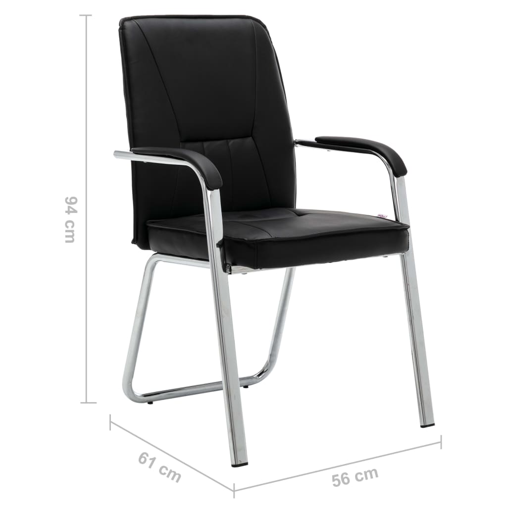 vidaXL Kancelárska stolička, čierna, umelá koža
