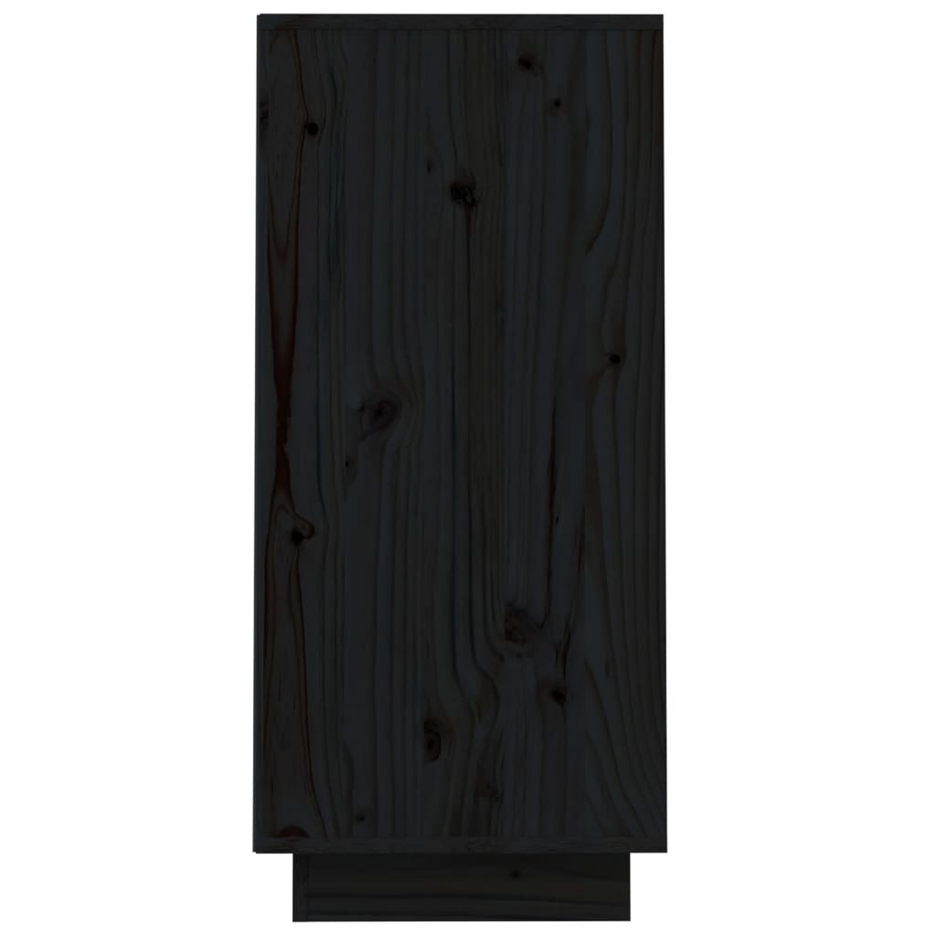 vidaXL Konzolová skrinka čierna 60x34x75 cm masívna borovica