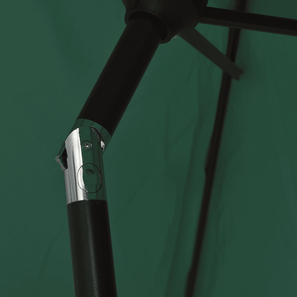 vidaXL Závesný LED slnečník, 3 m, zelený