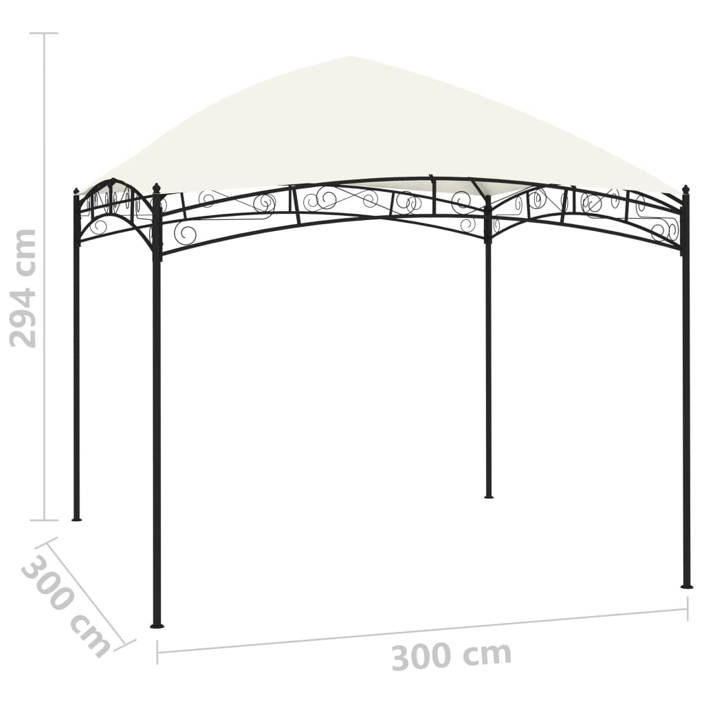 vidaXL Záhradný altánok krémový 3x3 m 180 g/m²