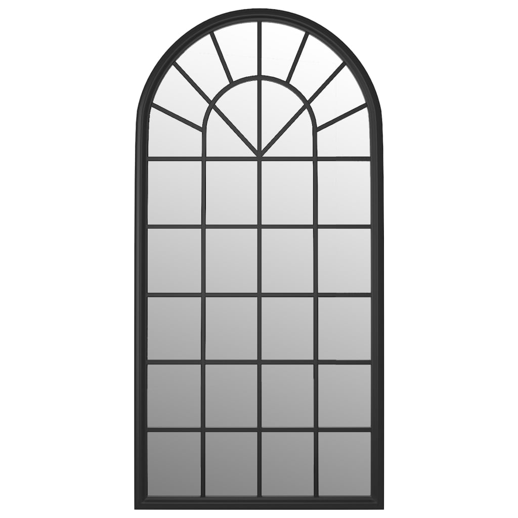 vidaXL Zrkadlo čierne 90x45 cm železo interiérové
