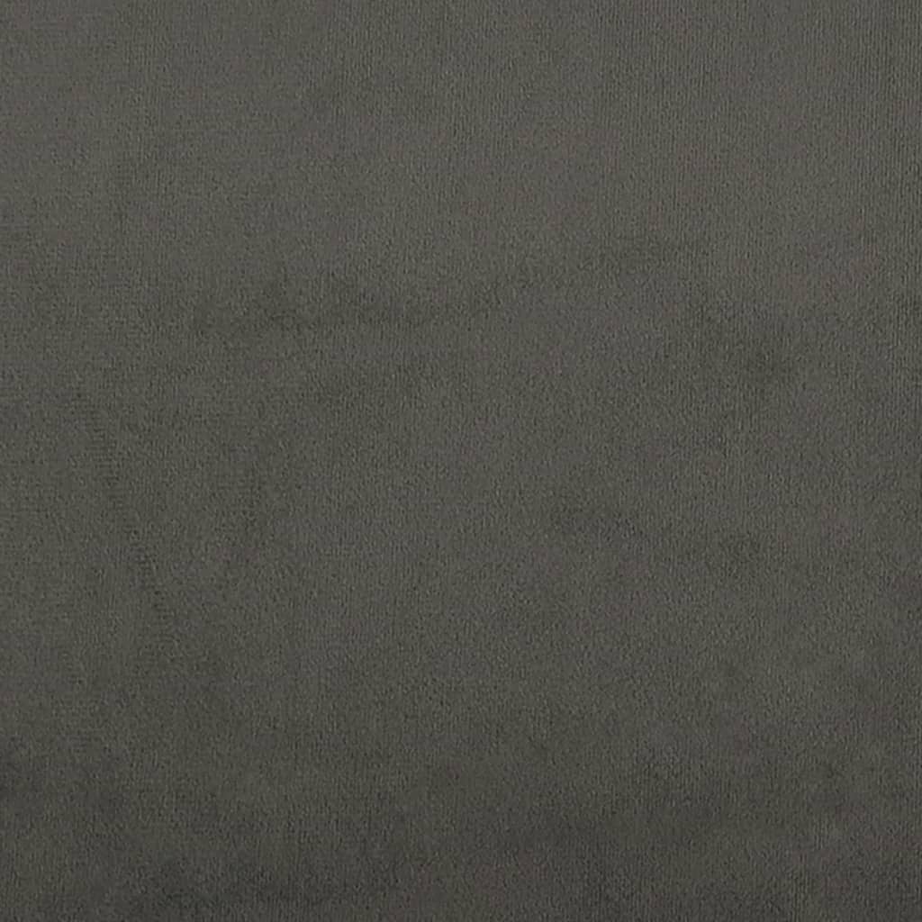 vidaXL Posteľný rám boxspring s matracom tmavosivý 180x200 cm zamat