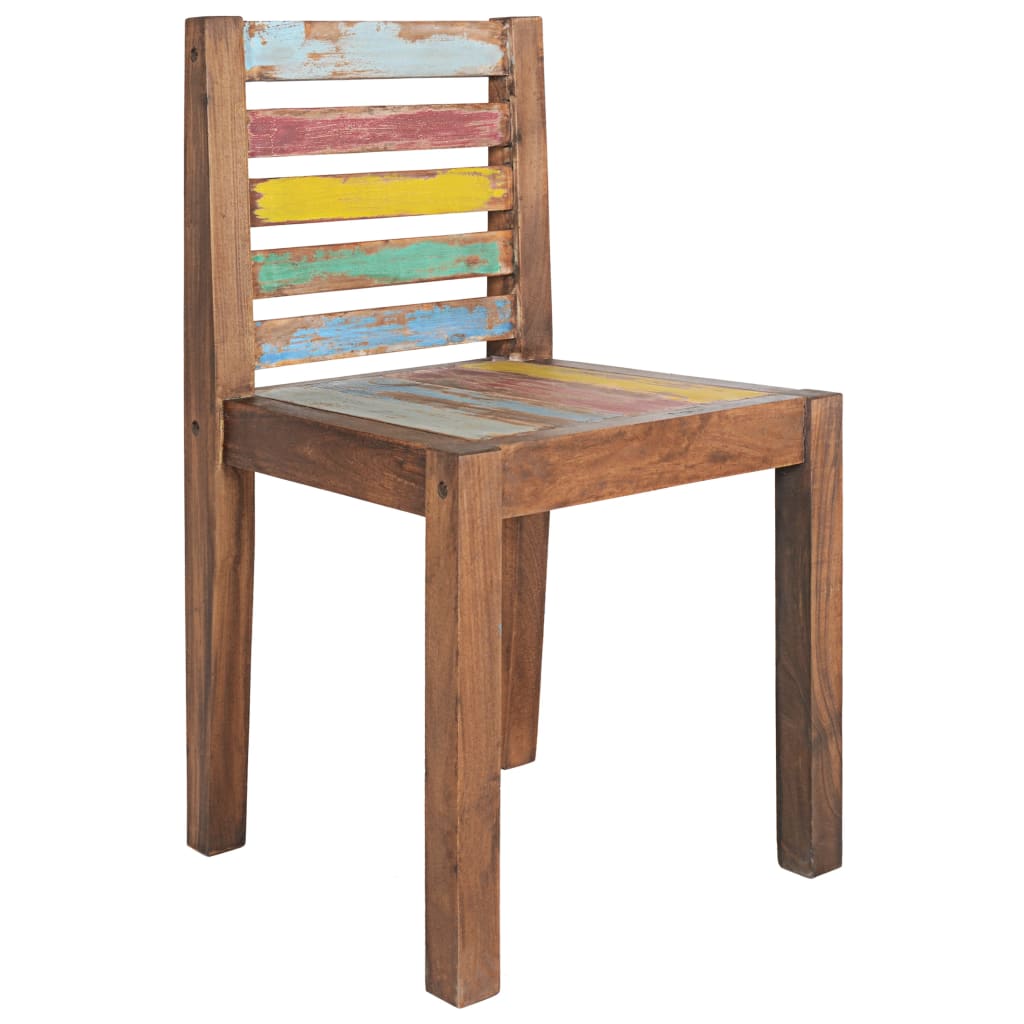vidaXL Jedálenské stoličky z recyklovaného dreva 6 ks