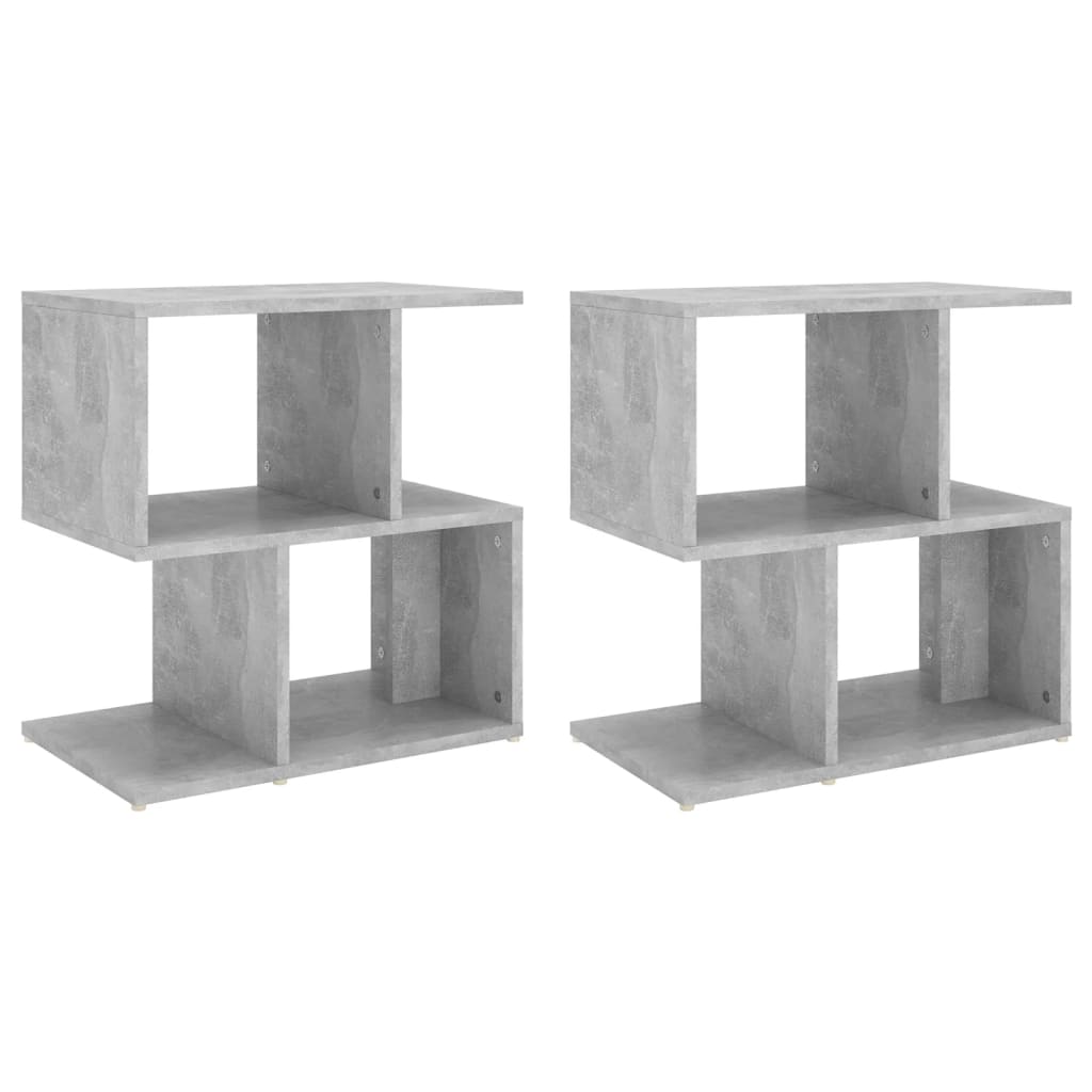 vidaXL Nočné stolíky 2 ks, betónovo sivé 50x30x51,5cm kompozitné drevo