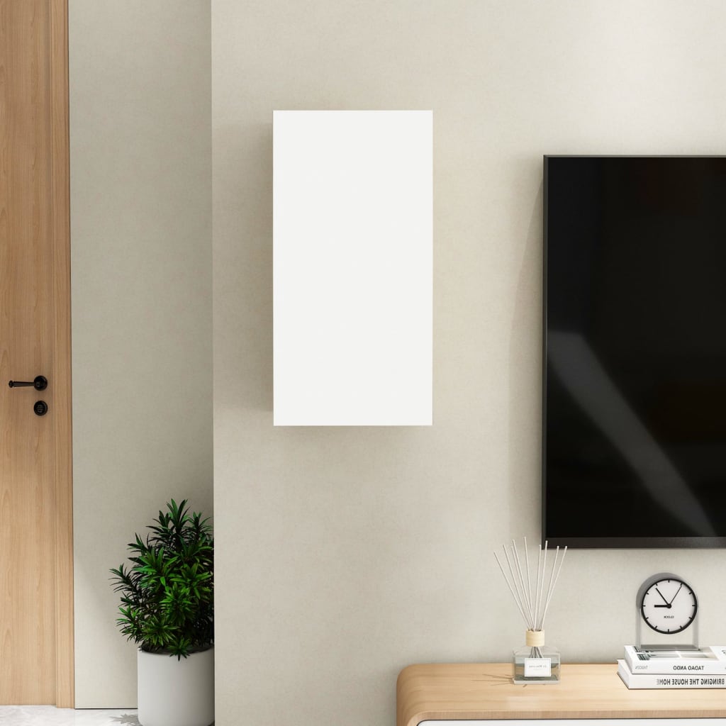vidaXL TV skrinka, biela a dub sonoma 30,5x30x60 cm, kompozitné drevo