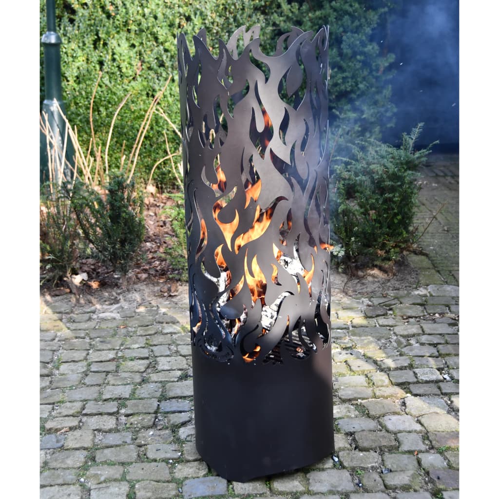 Esschert Design Kôš na oheň Flames čierny uhlíková oceľ FF408