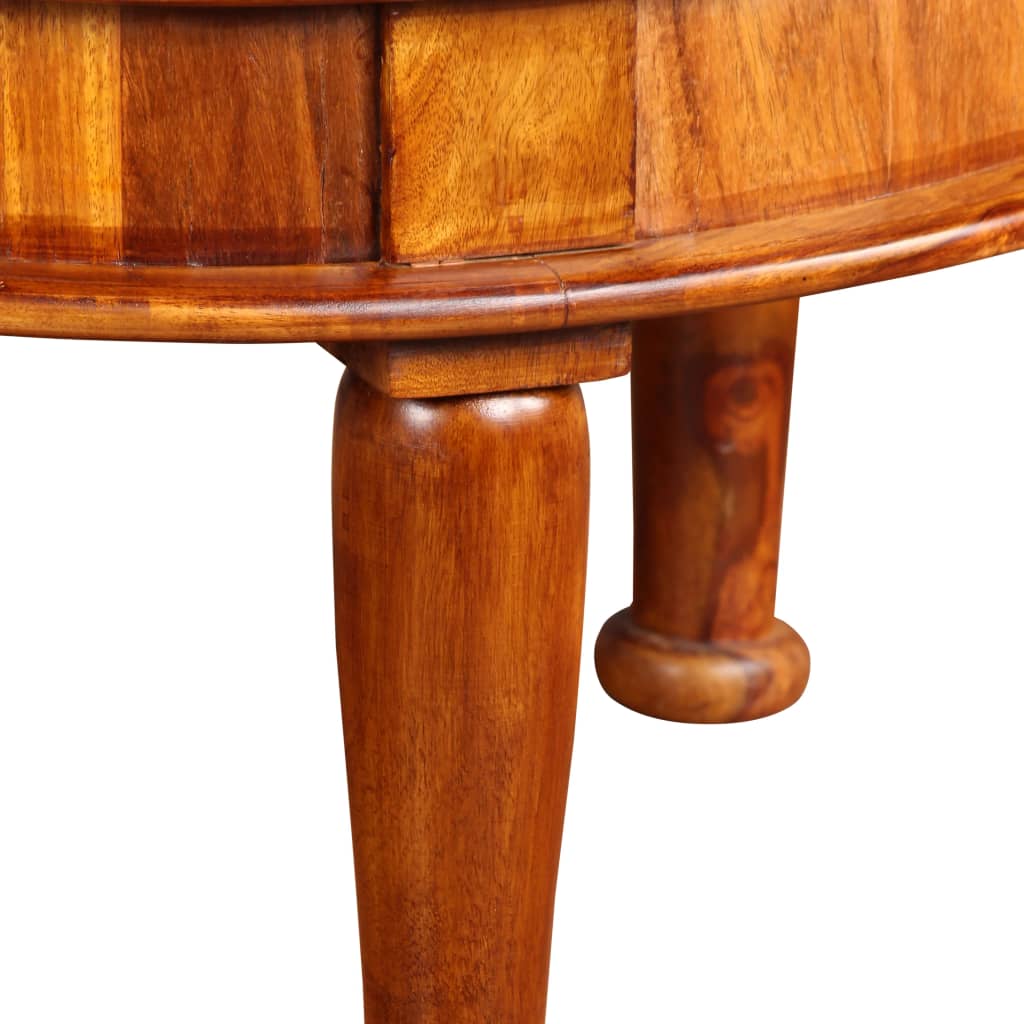 vidaXL Konferenčný stolík, masívne sheeshamové drevo, 70x70x40 cm
