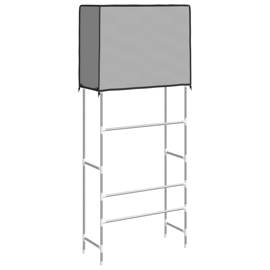 vidaXL 2-poschodový úložný regál nad práčku sivý 71x29,5x170,5 cm