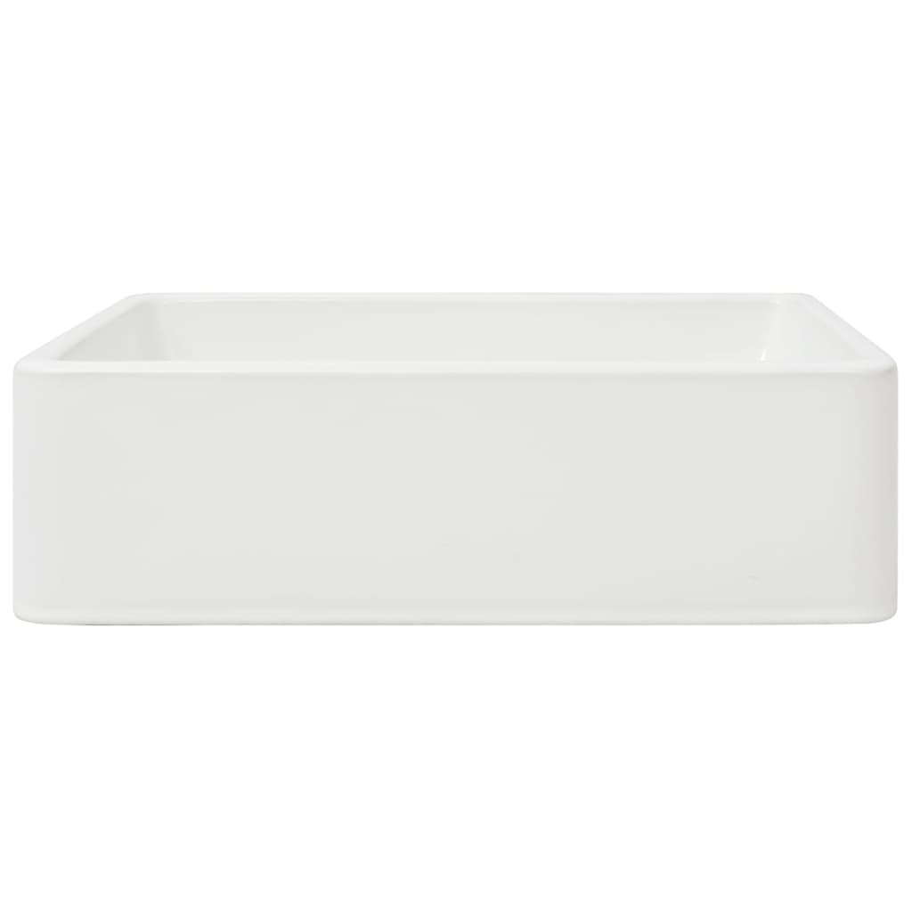 vidaXL Keramické umývadlo, biele, 41x30x12 cm