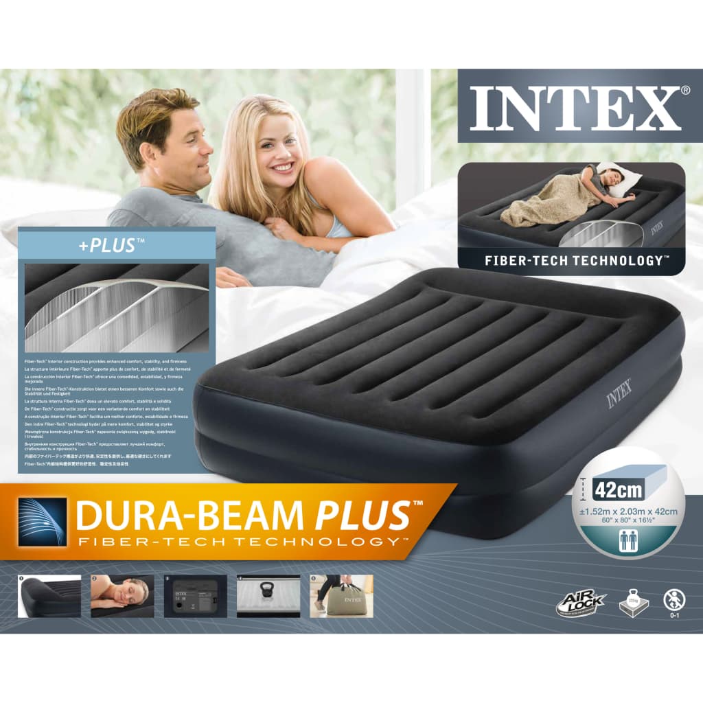 Intex Nafukovacia posteľ Dura-Beam Deluxe Ultra Plush Headboard 86 cm