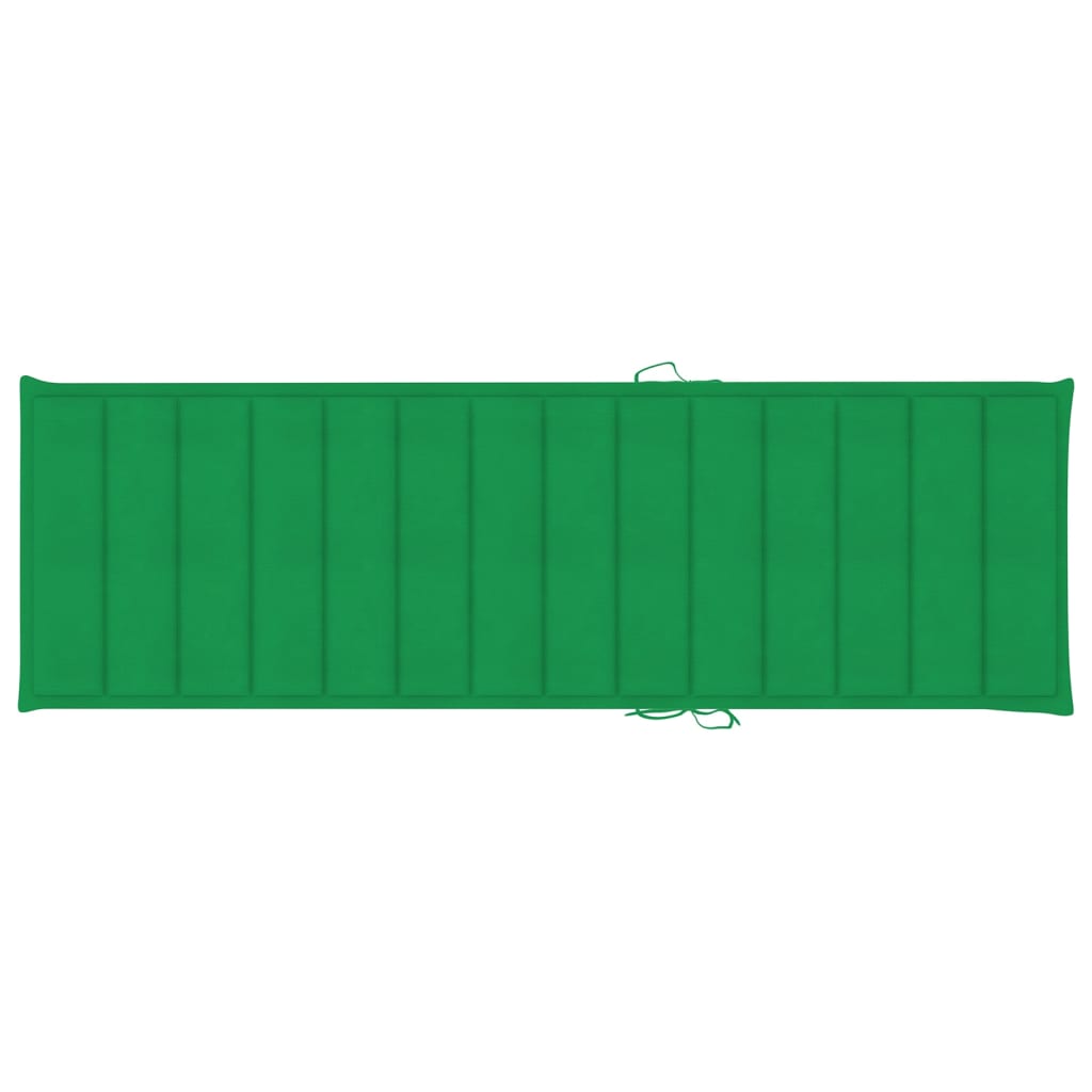 vidaXL Ležadlo so zeleným vankúšom impregnovaná borovica