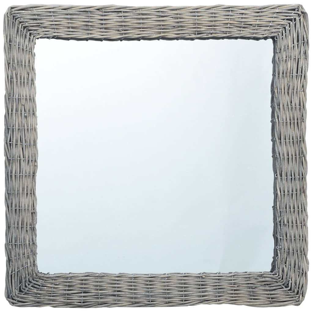 vidaXL Zrkadlo 50x50 cm, prútie