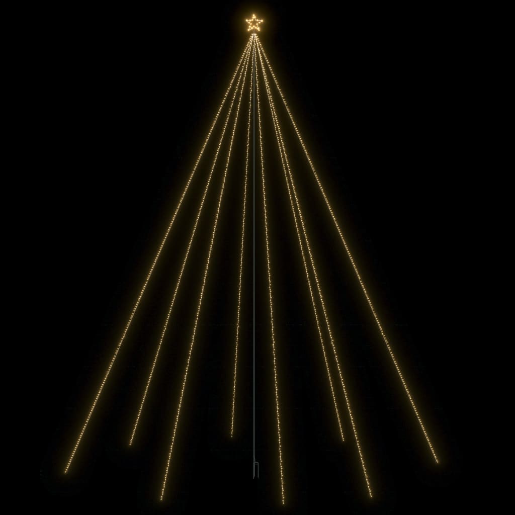 vidaXL LED vodopádové svetlá na vianočný stromček interiérové a exteriérové 1300 LED diód 8 m
