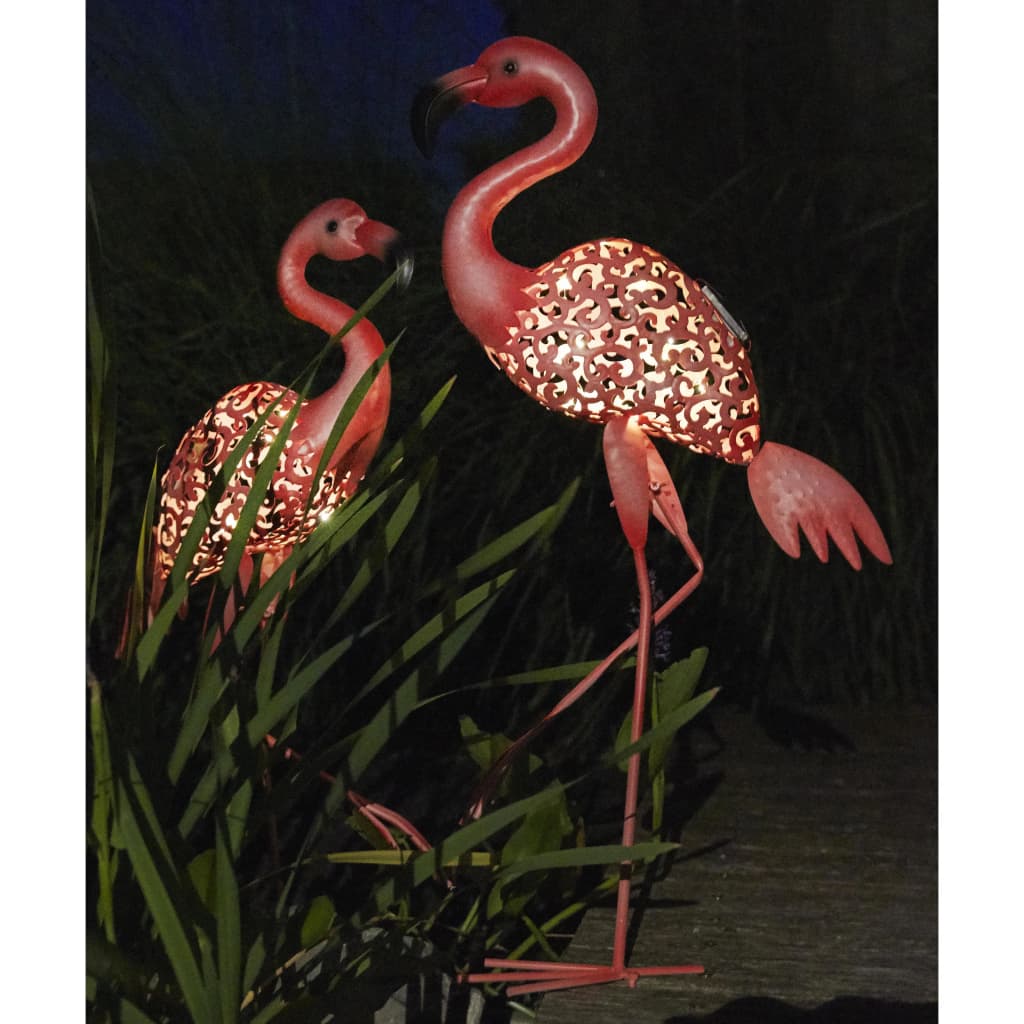 Luxform Solárne LED Deco záhradné svetlo Flamingo ružové 30111