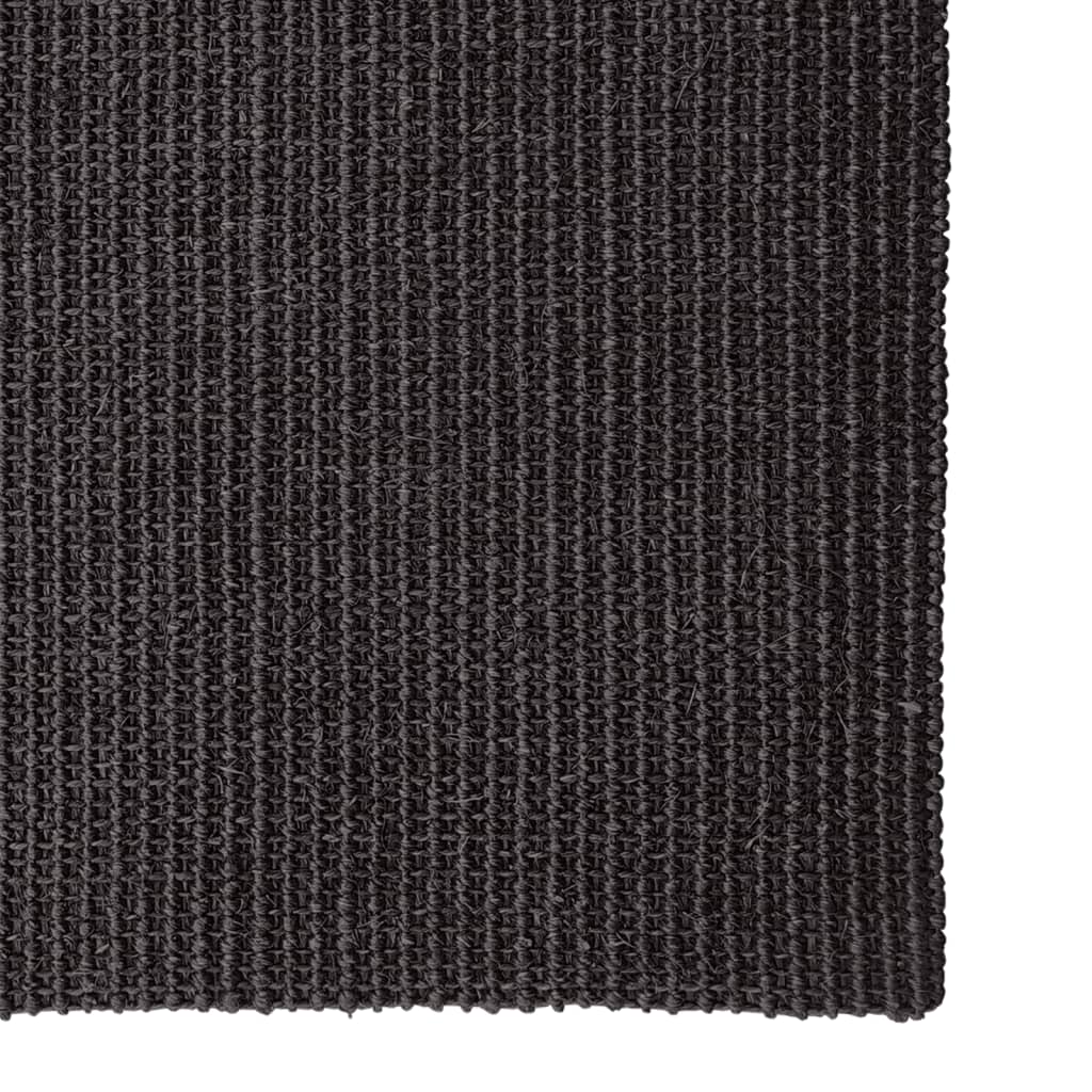 vidaXL Sisalový koberec na škrabadlo čierny 66x350 cm