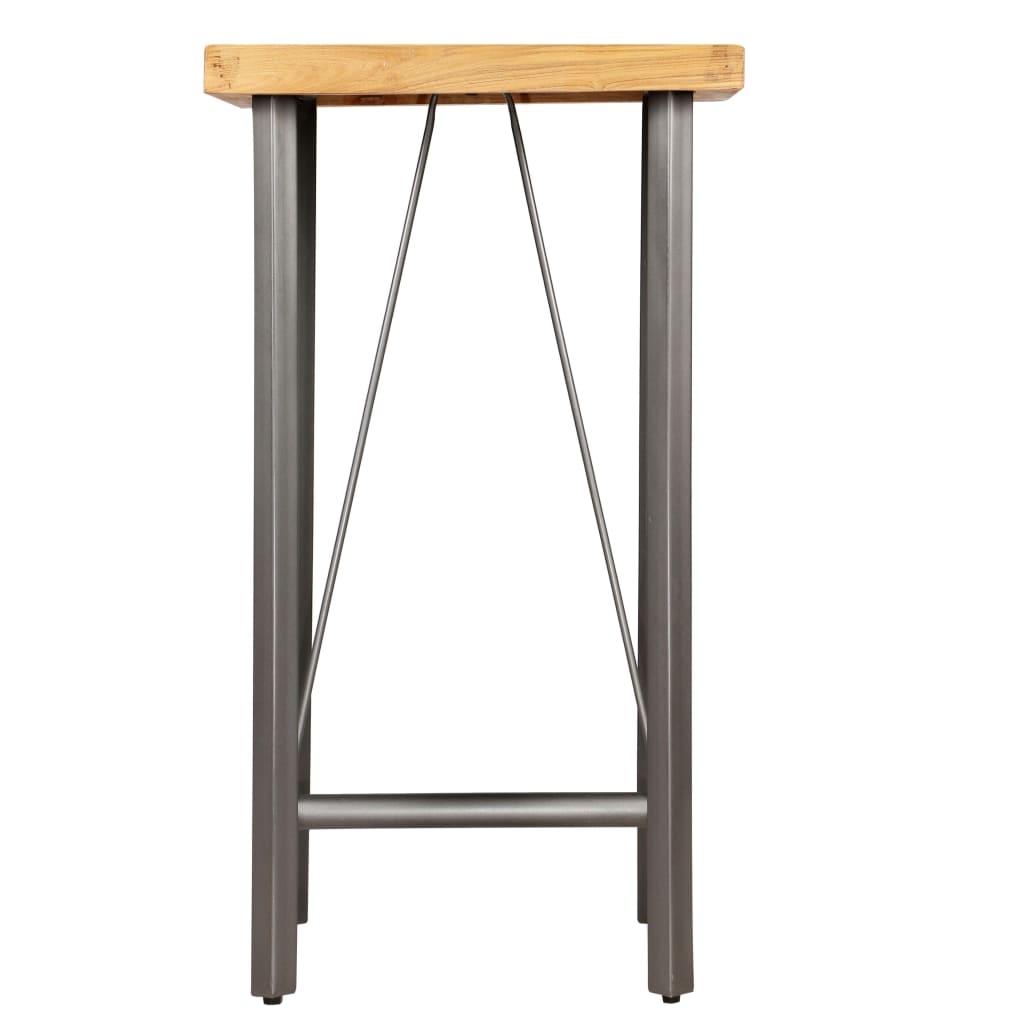 vidaXL Barový stôl, masívne recyklované teakové drevo, 60x60x107 cm