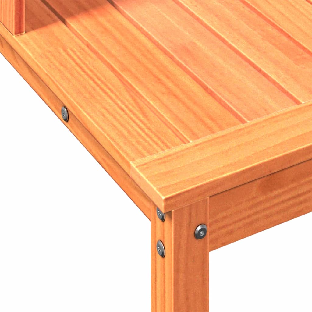 vidaXL Stôl na presádzanie s policami hnedý 108x50x109,5 cm borovica