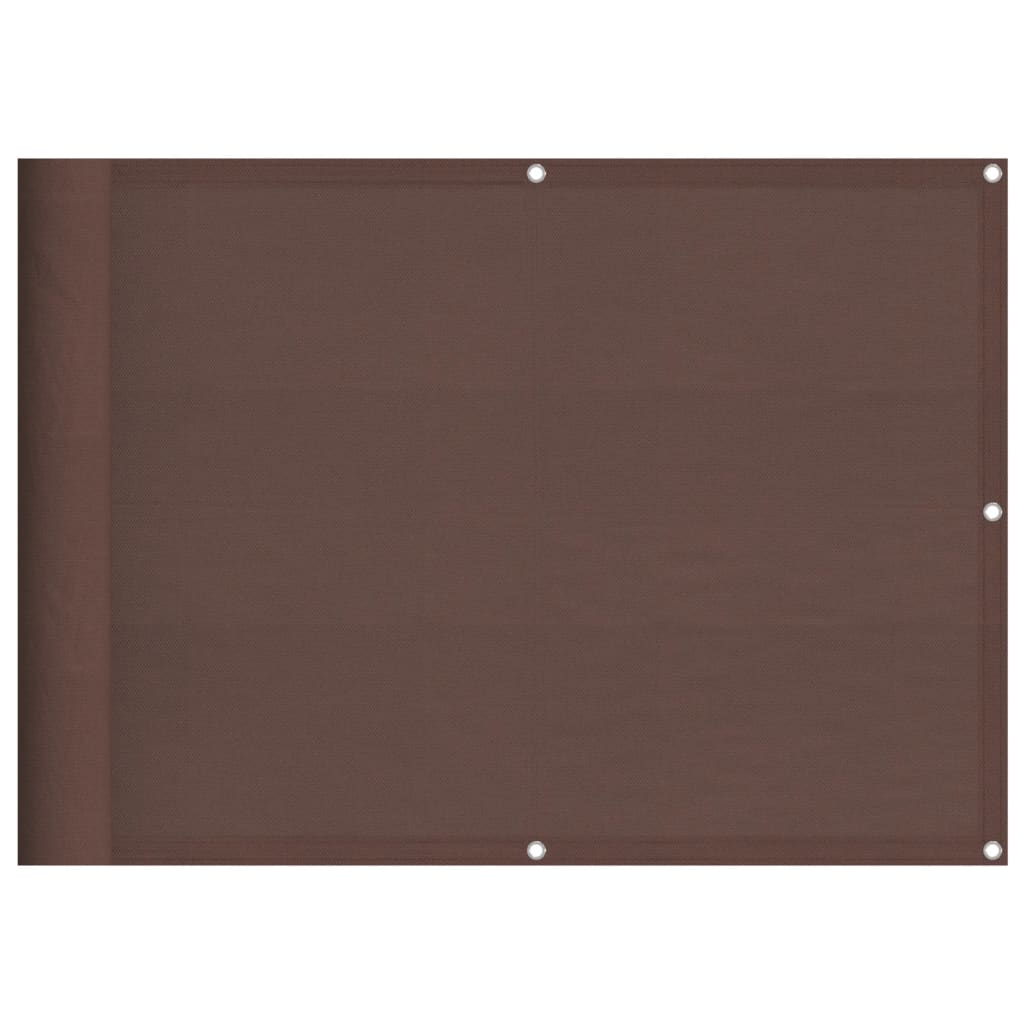 vidaXL Balkónová zástena hnedá 75x1000 cm 100 % polyester oxford