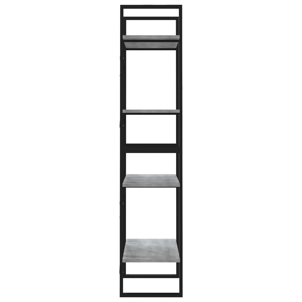 vidaXL 4-poschodová knižnica sivá sonoma 60x30x140 cm spracované drevo