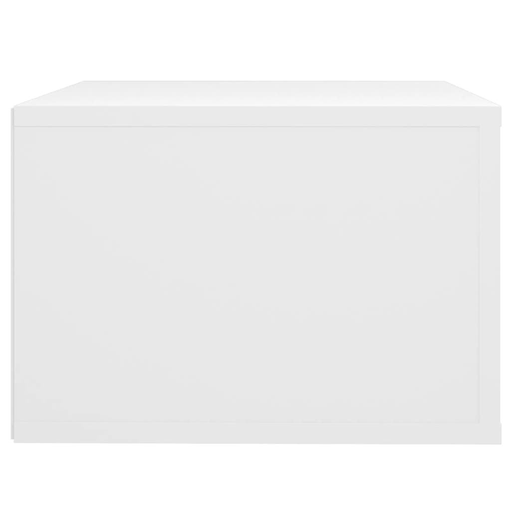 vidaXL Nástenný nočný stolík biely 50x36x25 cm