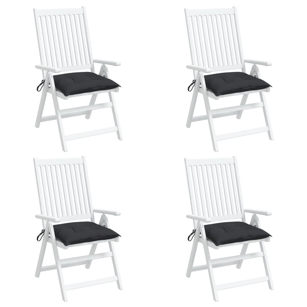 vidaXL Podložky na stoličku 4 ks, čierne 50x50x7 cm, oxfordská látka