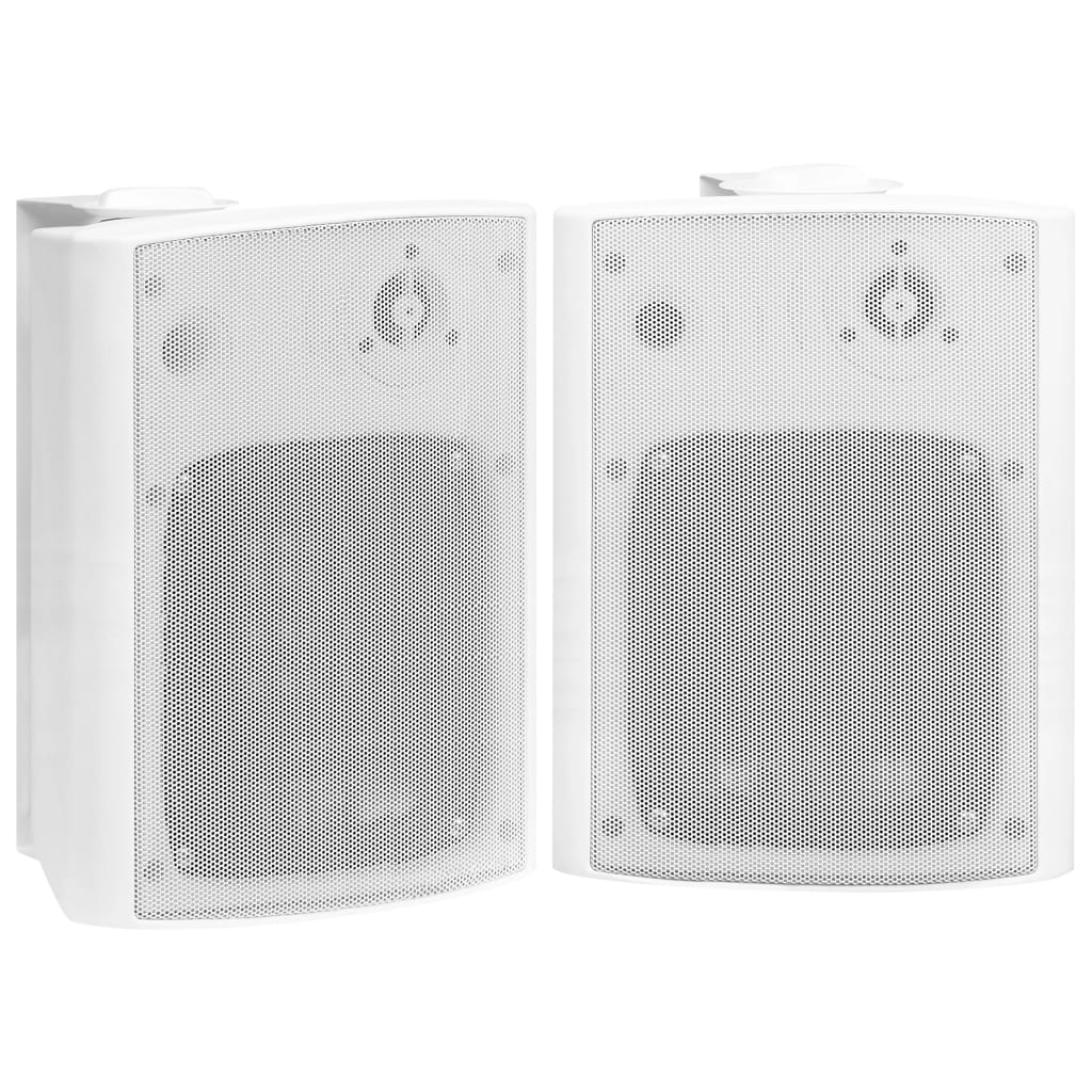 vidaXL Nástenné stereo reproduktory do interiéru a exteriéru 2 ks biele 120 W
