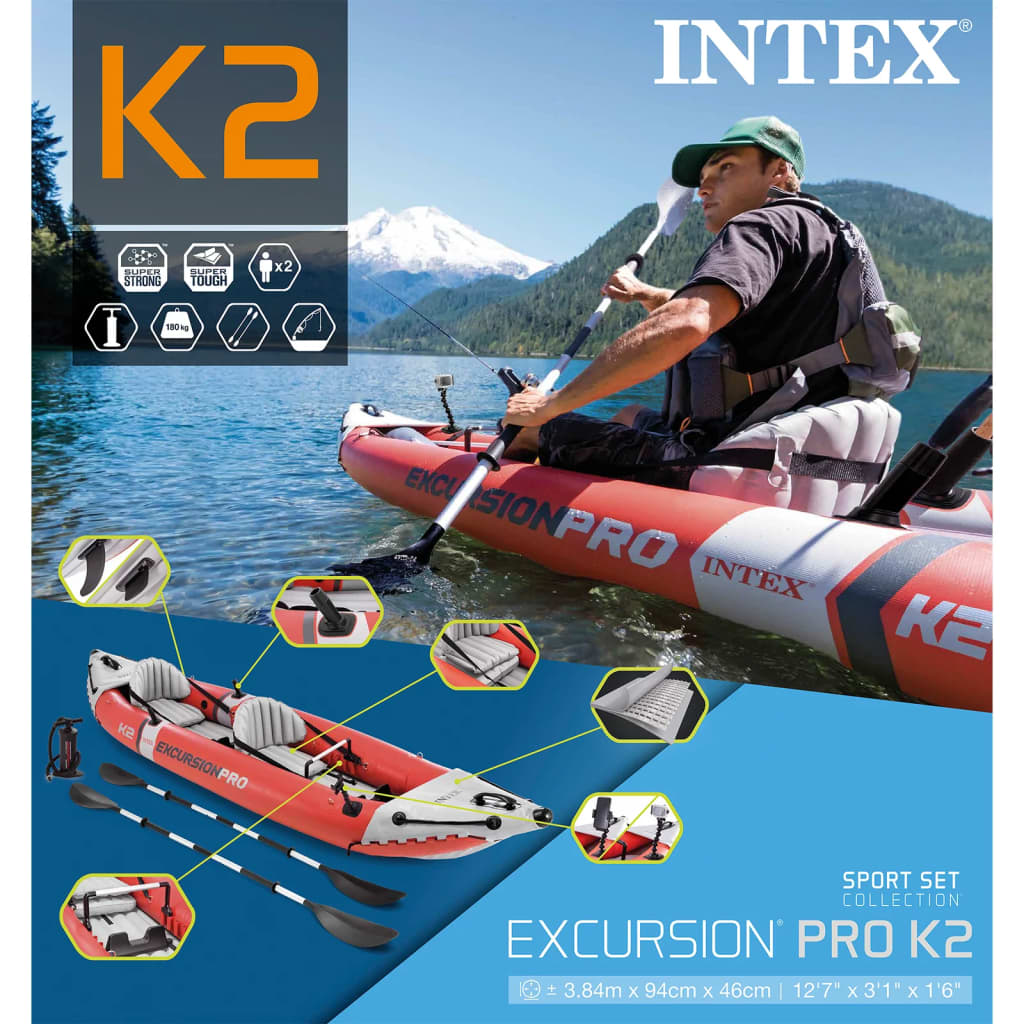 Intex Nafukovací kajak Excursion Pro 384x94x46 cm 68309NP