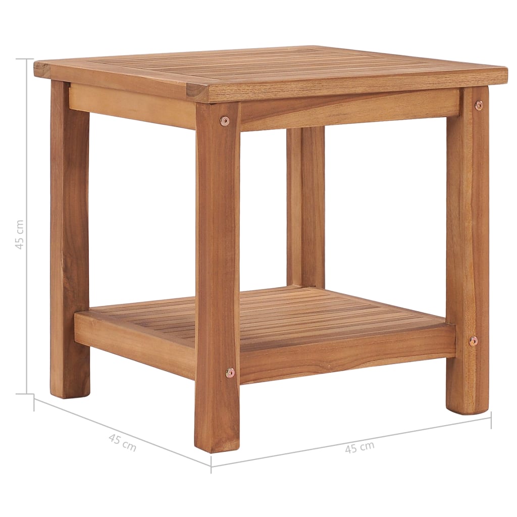 vidaXL Konferenčný stolík 45x45x45 cm, tíkový masív