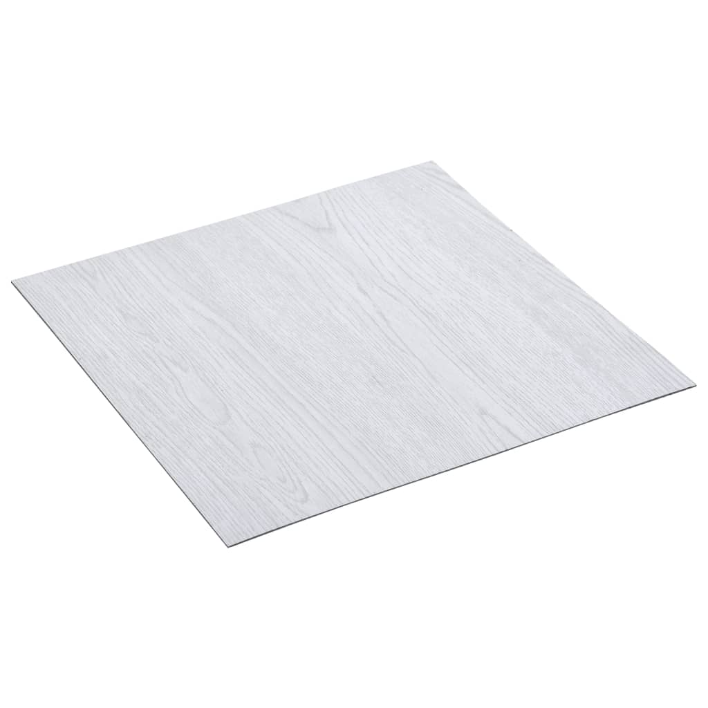 vidaXL Samolepiace podlahové dosky 5,11 m², PVC, biele