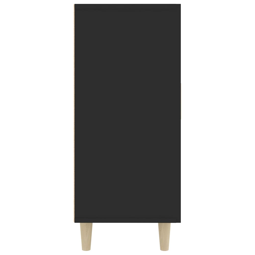 vidaXL Komoda čierna 90x34x80 cm kompozitné drevo