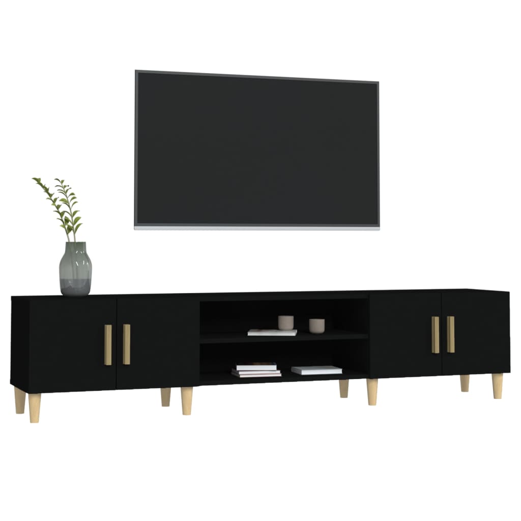 vidaXL TV skrinka čierna 180x31,5x40 cm spracované drevo
