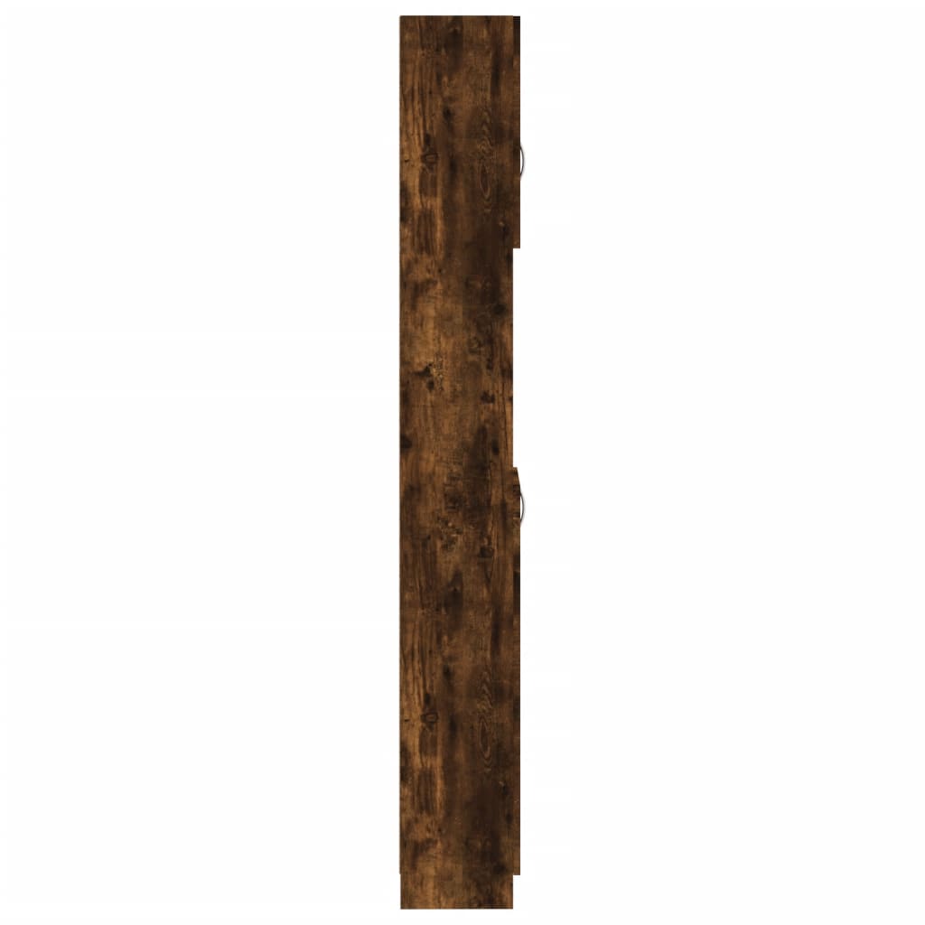 vidaXL Kúpeľňová skrinka dymový dub 32x25,5x190 cm spracované drevo