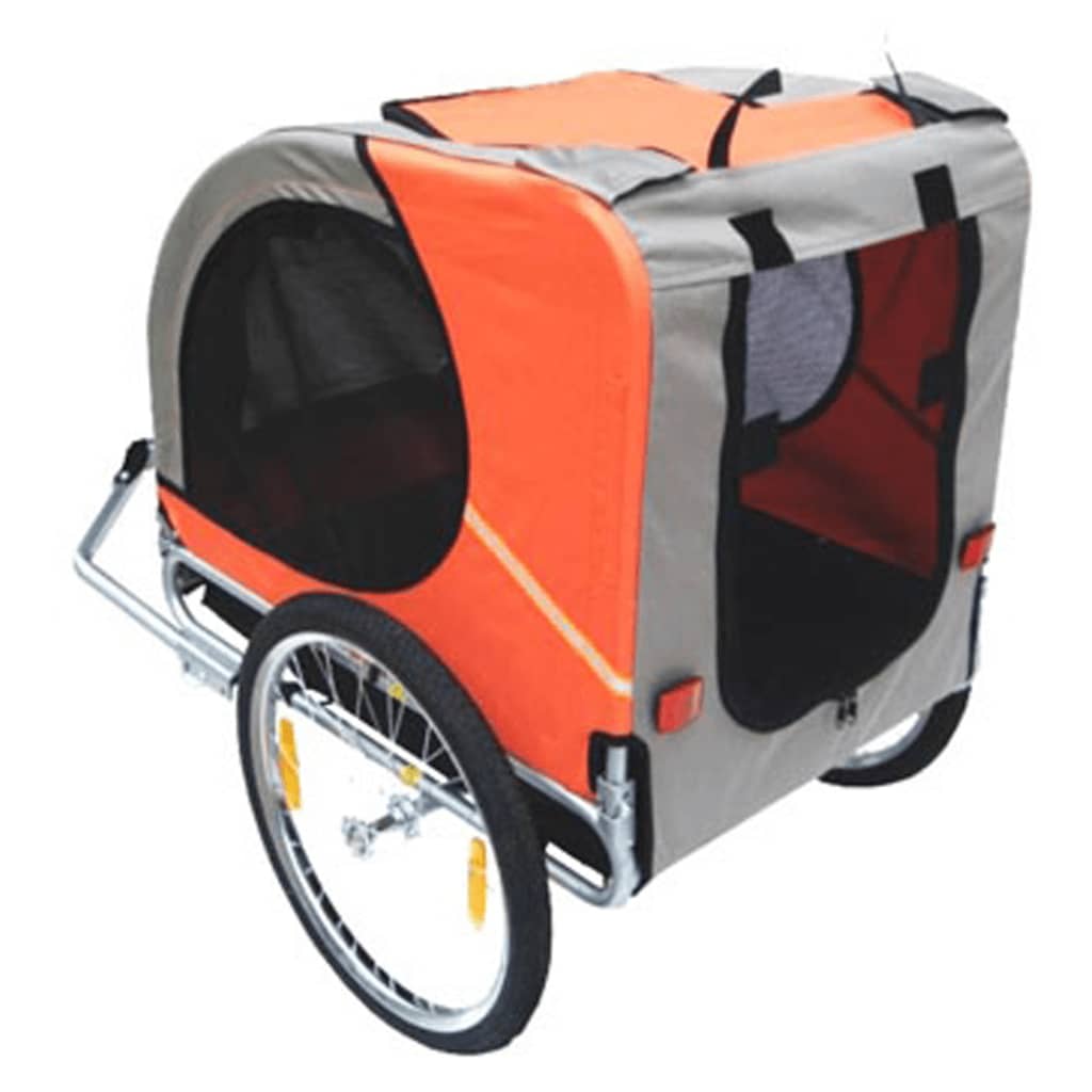 vidaXL Vozík za bicykel pre psa Lassie, oranžový