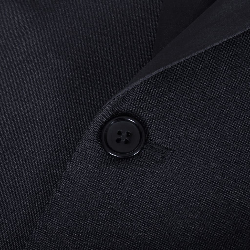 vidaXL Čierny pánsky dvojdielny večerný oblek / smoking, veľkosť 46
