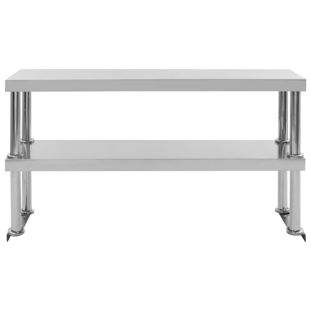 vidaXL Kuchynský pracovný stôl s policou 120x60x150 cm nehrdzavejúca oceľ