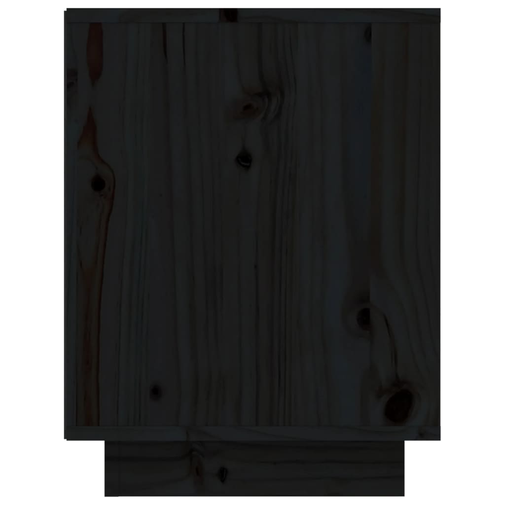 vidaXL Skrinka na topánky čierna 60x34x45 cm masívna borovica