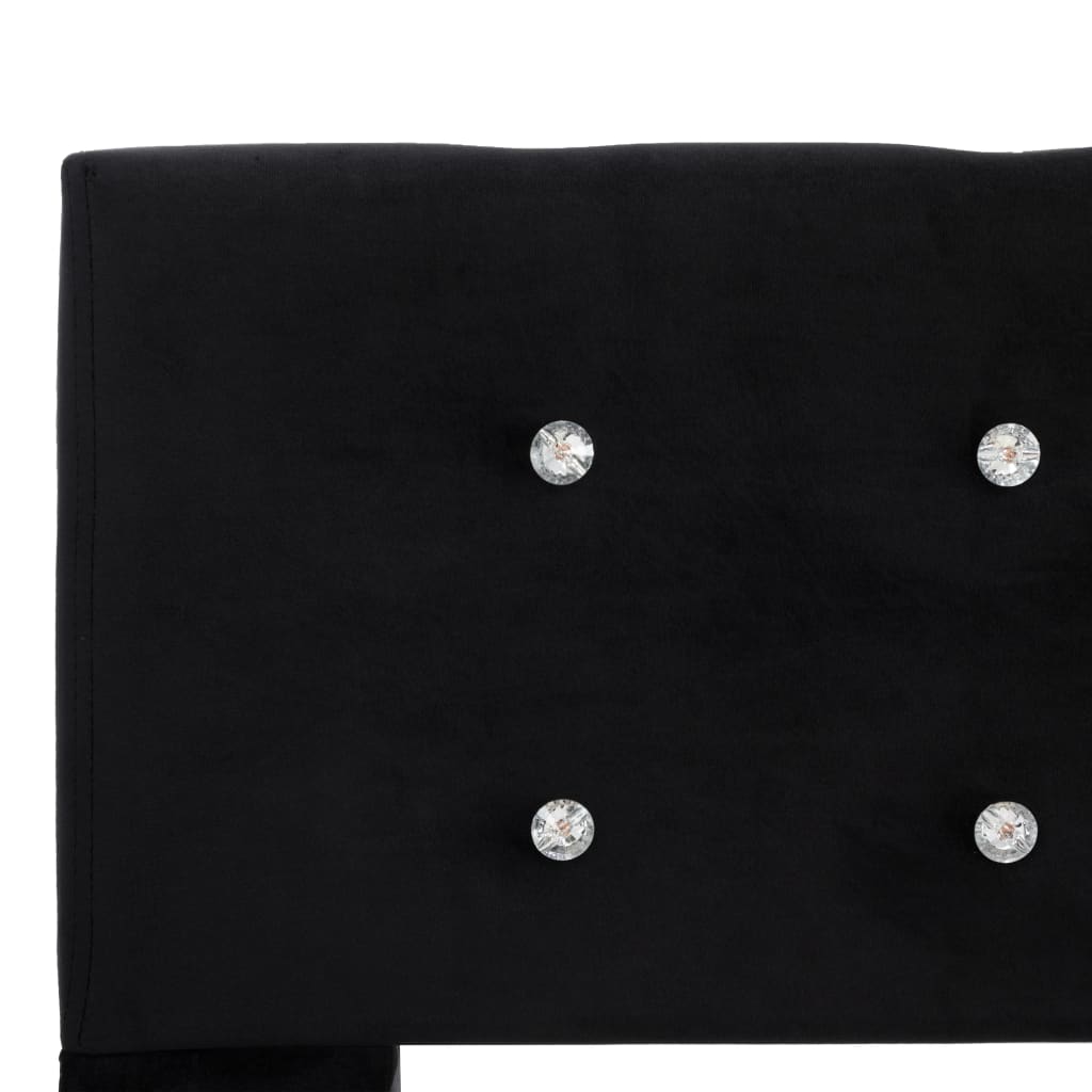 vidaXL Posteľ s matracom z pamäťovej peny čierna 90x200 cm zamatová