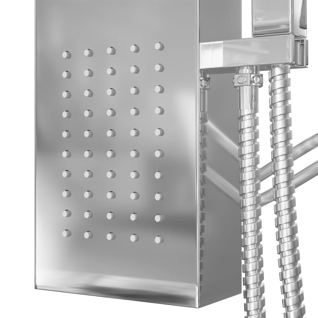 vidaXL Štvorcový sprchový panel z nerezovej ocele